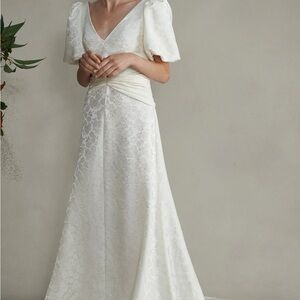Markarian silk wedding gown - street size 4